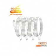 White PVC Data Cable 4pcs/3pcs/2pcs/1pc 60W Fast Charging PD Charging Cable Lightning Data Cable Com