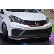 GT Front Bumper (Fiber) - Perodua Myvi 2018D20 - 2024D51 (Gen 3) Siap LED and Front Skirt