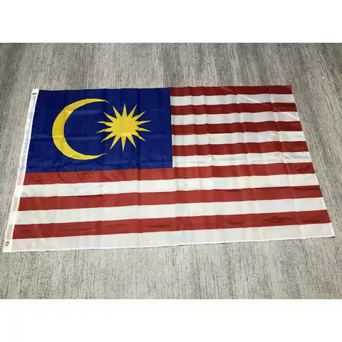 Malaysia Flag 90x150cm 3x5fts double penetration polyester hanging banner MY MYS Malaysia Flag for h