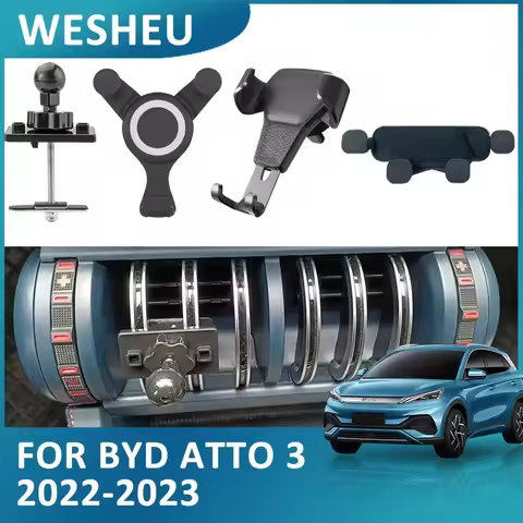 For BYD ATTO3 Mobile Phone Magnetic Holder BYD ATTO3 Gravity Clip Universal Navigation Fixed Support