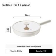 【New Arrival】JEETEE Purity Ceramic Collection Non Stick Frying Pan Induction & Gas Compatible Cookin