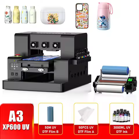 For Epson XP600 A3 UV Printer with XP600 Printhead UV Flatbed Printer A3 UV Sticker Printer For Bott