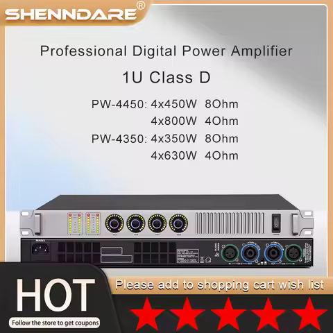 ShennDare PW4450 4Channel Professional Digital Power Amplifier Class D Line Array Speaker Amplifier 
