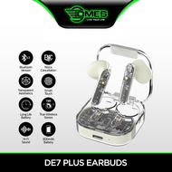 DMES DE7 True Wireless Earbuds Bluetooth 5.3 TWS Sports Gaming Earbuds with Transparency Casing - 2 Year Warranty