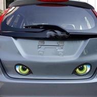 1Pcs  3D Stereo Reflective Cat Eyes Car Sticker Car Auto Side Fender Eye Stickers Adhesive Creative Rearview Mirror Decal