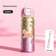 [New Year Style] BY969 Double-Layer Vacuum Pure Titanium Thermos Cup Pure Titanium Straw Cup Double 