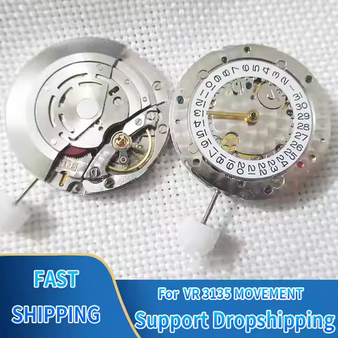 1PC China SHANGHAI VR 3135 movement Fit for 3135 automatic mechanical movement men watch movement bl