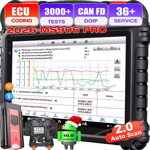 Autel MaxiSys MS906PRO MS906 PRO Automotive Diagnostic Scanner ECU Coding Tool, CANFD DoIP, 3000+ Te