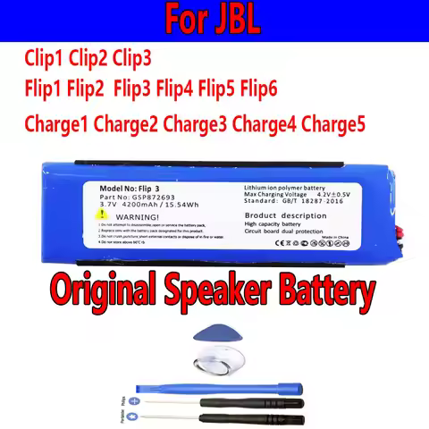 Original Speaker Battery For JBL Link 10 20 G03 Clip Charge 1,2,3,4,Flip Pulse Xtreme 1 2 3 4 5 6 Ba