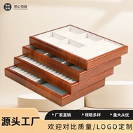 Ring Tray Jewelry Tray Jewelry Wood Grain Storage Tray Jade Display Tray Jewelry Bracelet Viewing Li