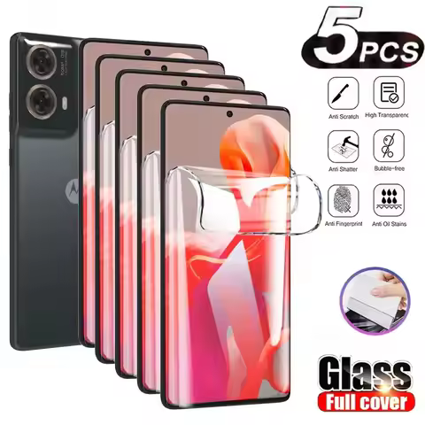 5Pcs Hydrogel Film For Motorola Edge Edge 50 40 30 Ultra Plus 60 Fusion Screen Protector For Moto G7
