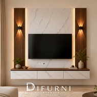 TV Cabinet TV Console [Difurni-TV-53] TV Wall 6FT Free Installation within West Malaysia
