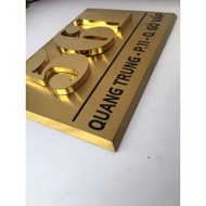 High QUALITY FLOATING Stainless Steel HOUSE NUMBER PLATE
