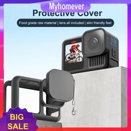For Gopro Hero 13 Silicone Case Battery Side Cover + Lens Cap + Lanyard Full Protective Cover Sleeve