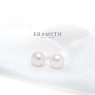 Eramyth : เซ็ตสร้อยคอต่างหู เงินแท้92.5 มุกแท้คัดเกรด 9-10mm ชุบสีทองคำขาว ENP-0001-Rw-45 (พร้อมส่งม