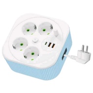 Power Socket A107 Electrical Plug 4 Sockets 2 USB 1 Type C + ON OFF Multifunction Smart Switch Pull 