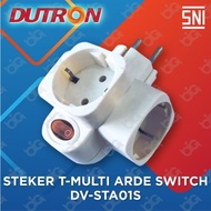 Steker T Arde Switch DUTRON/T Arde Saklar Nyala Pin Kuningan