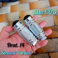 Footstep Jalu Depan Underbone Baut 14 - Silver Universal Semua Motor Aksesoris Variasi Pijakan Kaki 