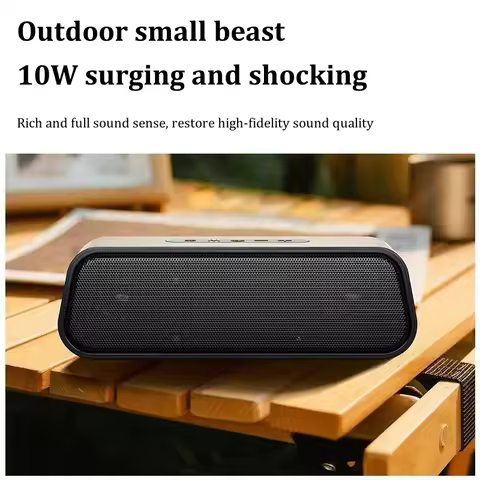 DE413 Wireless Bluetooth Mini Speakers Stereo Sound Portable Bass Speakers Subwoofer FM Radio Outdoo
