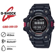 Casio G-Shock G-Squad GBD-100-1D Black Resin Band Men Sports Watch - GBD-100