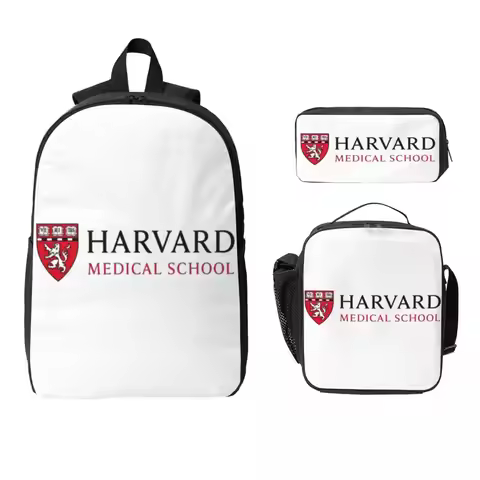 Harvard Medical School Backpack Student Boys Girls BookBag School Bag Computer Shoulder Bags 3ps Ins