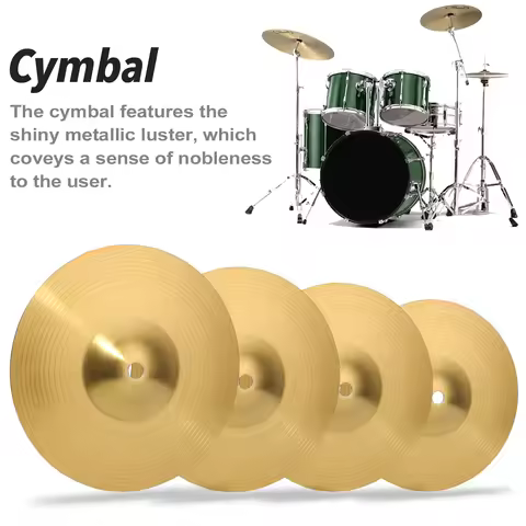 Brass Crash Cymbal Drum Instrument Cymbals Practical Alloy Cymbal for Percussion Instruments Players