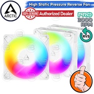 [CoolBlasterThai] ARCTIC P12 PRO REVERSE PST A-RGB WHITE (size 120 mm.) X3 Value Pack PC Fan Case ปร