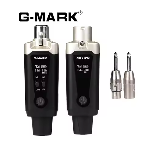 Wireless Transmitter System G-MARK GX1.1 UHF Microphone XLR Adapter 16 Channels Audio Receiver For 4