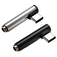 Type C To 3.5mm Audio Adapter 90 Degree Right Angle Connector Male C To Usb Female G5i9