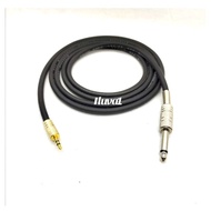 Kabel jack mini stereo 3,5 to TS 6,5 akai male 2 meter