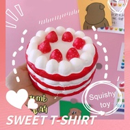 Simulation Strawberry Cake Slow Rebound Pinching Soft Squishy Decompression Toy Toy Z8N3