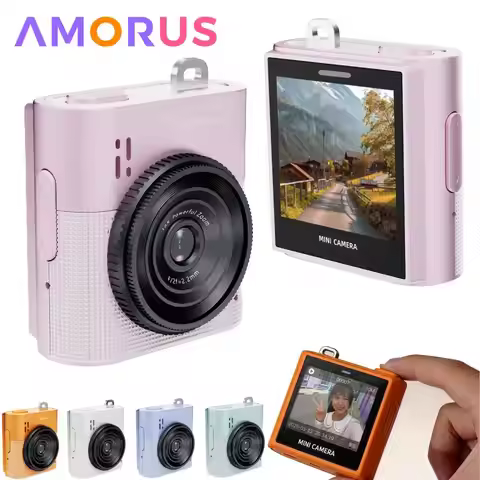 64MP Mini Thumb Camera Student Action Camera 16x Digital Zoom Digital Camera 1.4" IPS Screen Portabl