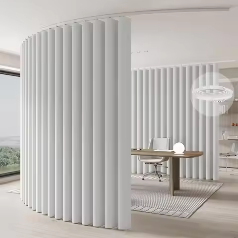 Divider Curtain Ceiling Curtain Track Set for Blackout and Privacy White Curtain White Track 106 W x