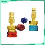 Sunnoony R1234yf Quick Couplers Kit Replace Parts Blue and Red High and Low Side R1234yf Adapters R1