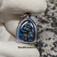 Green Leklai Pendant 青力泥吊坠 Leklai Amulet 马来西亚力泥 100% Natural Leklai