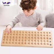 Simhoa Wooden Bingo Masterboard, Fun Portable, Practical, Professional Foldable Bingo Board Ball Hol