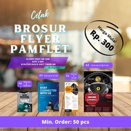 Print Brochure Flyer Leaflet Flyer Size A6 A5 A4 Glossy Doff Paper 140gr Full Color