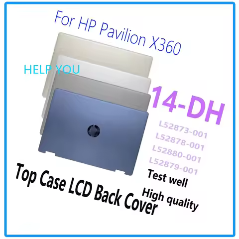 AAA+ 14 inch Top Case LCD Back Cover/Palmrest/Bottom Case For HP Pavilion X360 14-DH Top Cover