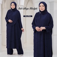 Suit Abaya Khadijah Jubah Seluar Muslimah Labuh Set Baju Dan Seluar Umrah Haji Travel Plussize - NAV