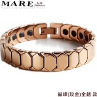 § Whole Store [Mare] Genuine 316L Stainless Steel Bracelet: Peak (Rose Gold) Full Germanium Style
