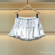 Lace Patchwork Elastic Summer Cake Sweet High Waist New Style Weiya2025Foam0603D Sequin Skirt RK9T