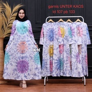 GAMIS KAOS/COD/GAMIS BATIK/BUSUI MOTIF UNTIR Bahan Kaos Resleting Depan Busui Bumil Lengan Panjang M