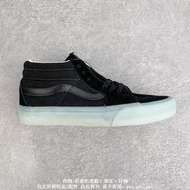 Vans Sk8-Mid 黑色中幫 透明夜光底 休閑滑板鞋 男鞋 女鞋 免運