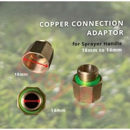 18MM TO 14MM Copper Connection Lance Adaptor for Sprayer Handle