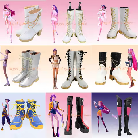 KPop Demon Hunters Rumi Mira Zoey Cosplay Shoes Anime Carnival Party Halloween Boots Can Made Childr
