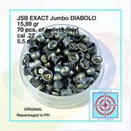 (valve)70 pcs only Air Exact Jumbo Diabolo 15,89 gr for cal .22