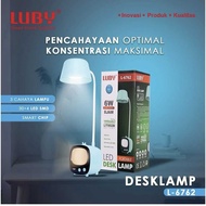 LUBY L-6762 Lampu Belajar LED Portable 3 Cahaya Baterai 1800mAh Tahan 8 Jam Bisa Cas