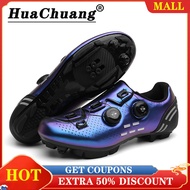 HUACHUANG MTB Cycling Shoes for Men and Women Locking MTB Sole Plat Bike Shoes for Men Outdoor MTB SPD Road Sneakers Bicycle Shoes Men and Women Cleats Shoes for Men Casual Korean comfort Colorful Button Rotatable