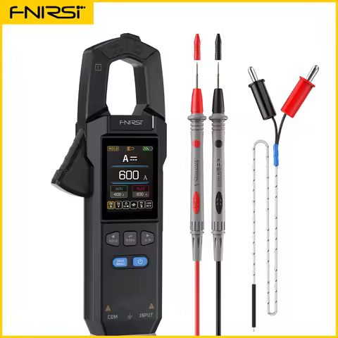 FNIRSI DMC-100 10000 Counts Clamp Meter AC DC Current Digital Multimeter USB Charge 600A Amperimetri