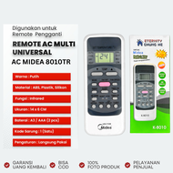 REMOTE REMOT AC MIDEA MULTIFUNGSI SPLIT INVERTER LOW WATT 1/2 - 2 PK 8010 TR